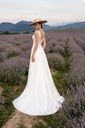 8010 chiffon skirt with splits 