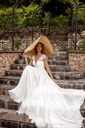 8010 chiffon skirt with splits 