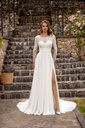 8010 chiffon skirt with splits 
